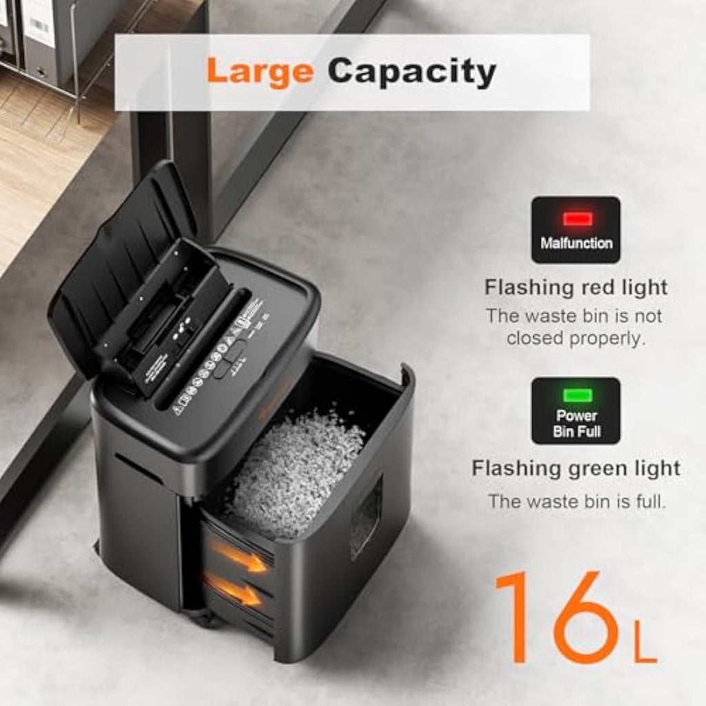 Bonsaii 100-Sheet Auto Feed Micro Cut Paper Shredder | P-4 Security