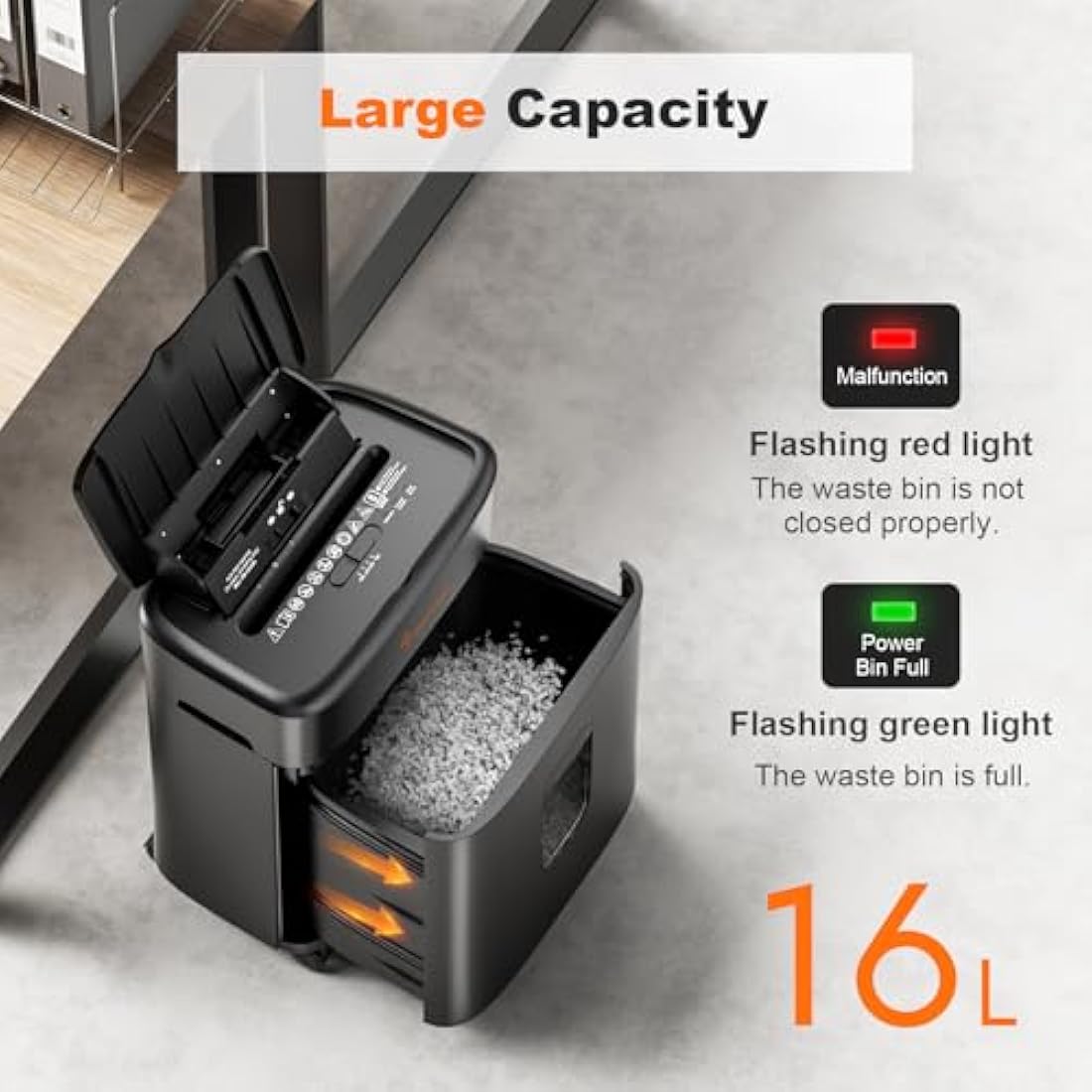 Bonsaii 100-Sheet Auto Feed Micro Cut Paper Shredder | P-4 Security