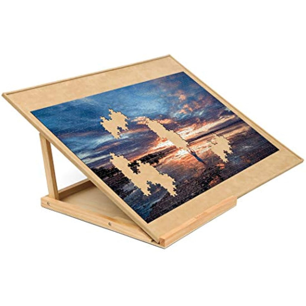 Becko US Wooden Jigsaw Puzzle Board & Bracket Set - Fits Up to 1000 Pieces