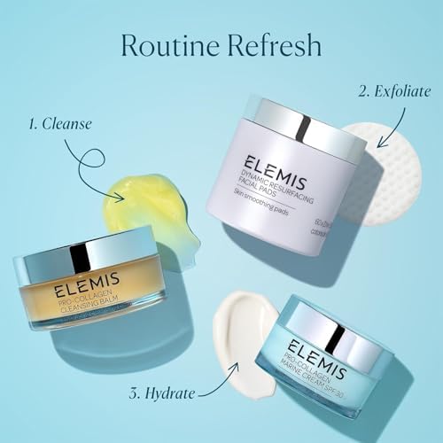 Elemis Dynamic Resurfacing Facial Pads – Tri-Enzyme Exfoliator, 60 Count