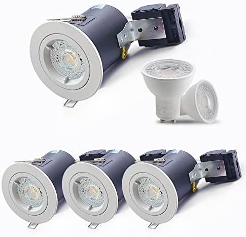 Jolof Store 4-Pack Fire Rated GU10 LED Downlights | 3000K Warm White