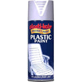 Plasti-kote White Gloss Plastic Spray Paint for Outdoor Furniture - 400ml