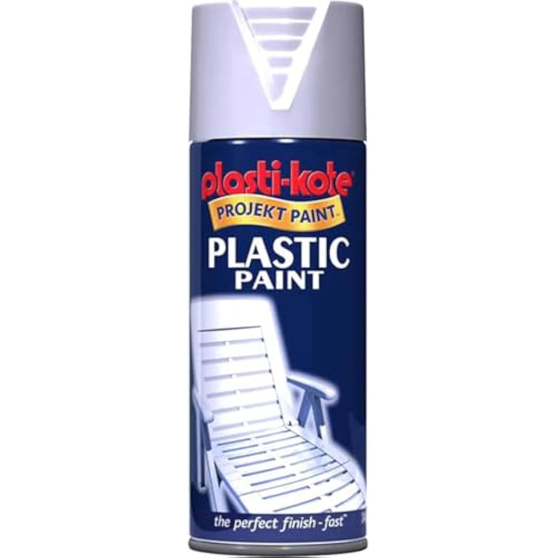 Plasti-kote White Gloss Plastic Spray Paint for Outdoor Furniture - 400ml