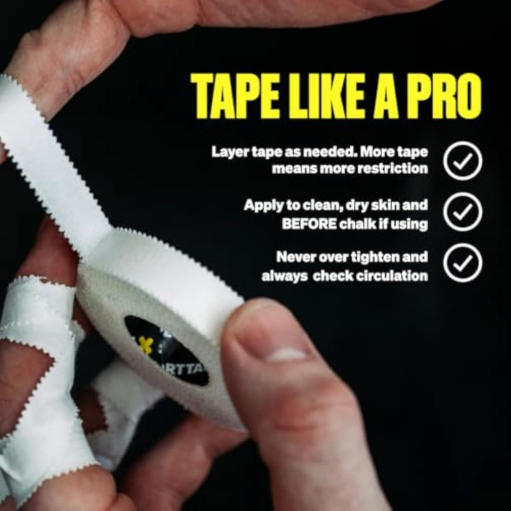 SPORTTAPE Zinc Oxide Finger Tape - 24 Rolls - 1.25cm x 10m White