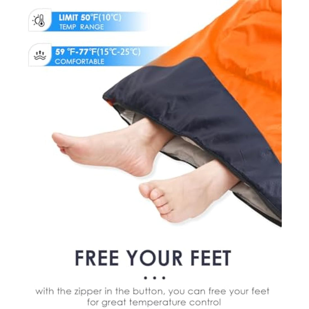 3-Season Sleeping Bag – Lightweight Waterproof Backpacking