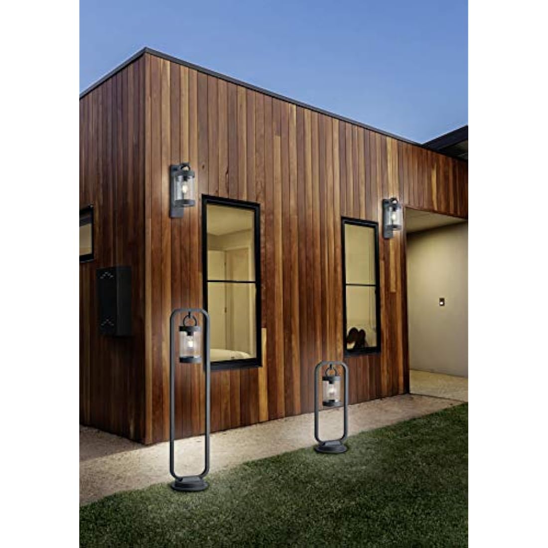 Trio Leuchten Sambesi Outdoor Wall Light – Black Aluminium & Acrylic