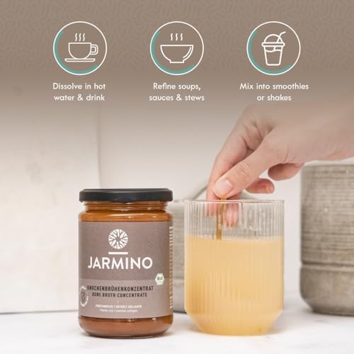 JARMINO Organic Beef Bone Broth Concentrate | Grass-Fed & Keto | 440g