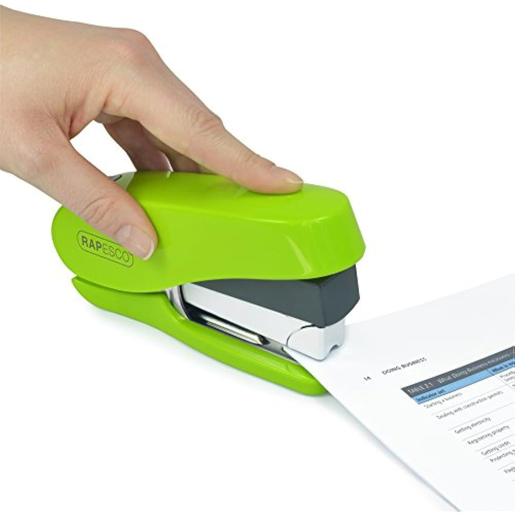 Rapesco Luna Less Effort Desktop Stapler | 50 Sheet Capacity | Green