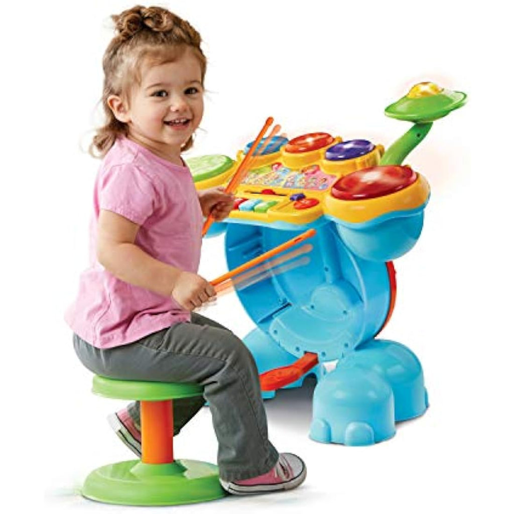 VTech Jungle Rock Elephant Drum Set – Interactive Musical Toy (French)