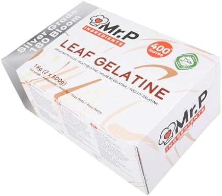 Mr.P Ingredients Silver Grade Leaf Gelatine - 1kg 400 Sheets Halal