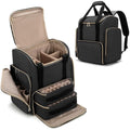 Luxja Nail Polish Backpack | Holds 70 Bottles & Lamp | Black Organizer