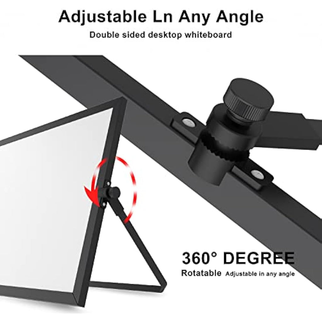 OWill Magnetic Desktop Whiteboard – 30x40cm Double-Sided A3 Easel Set