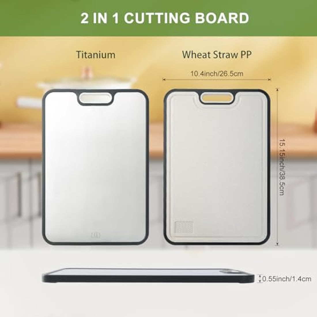Titanium Cutting Board – Double-Sided Large Chopping Block