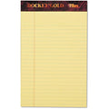 TOPS Docket Gold Writing Pads | 5" x 8" Canary Legal Pads, 12 Pack