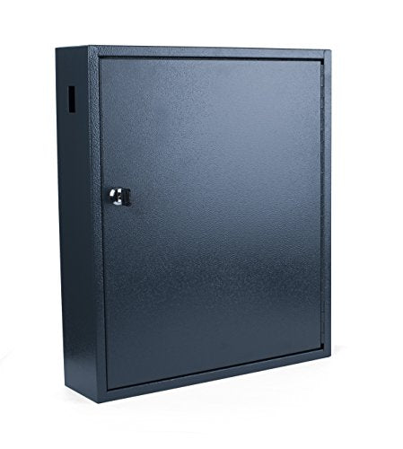 PAVO Deluxe Metal Key Cabinet for 150 Keys – Modern Dark Grey Storage