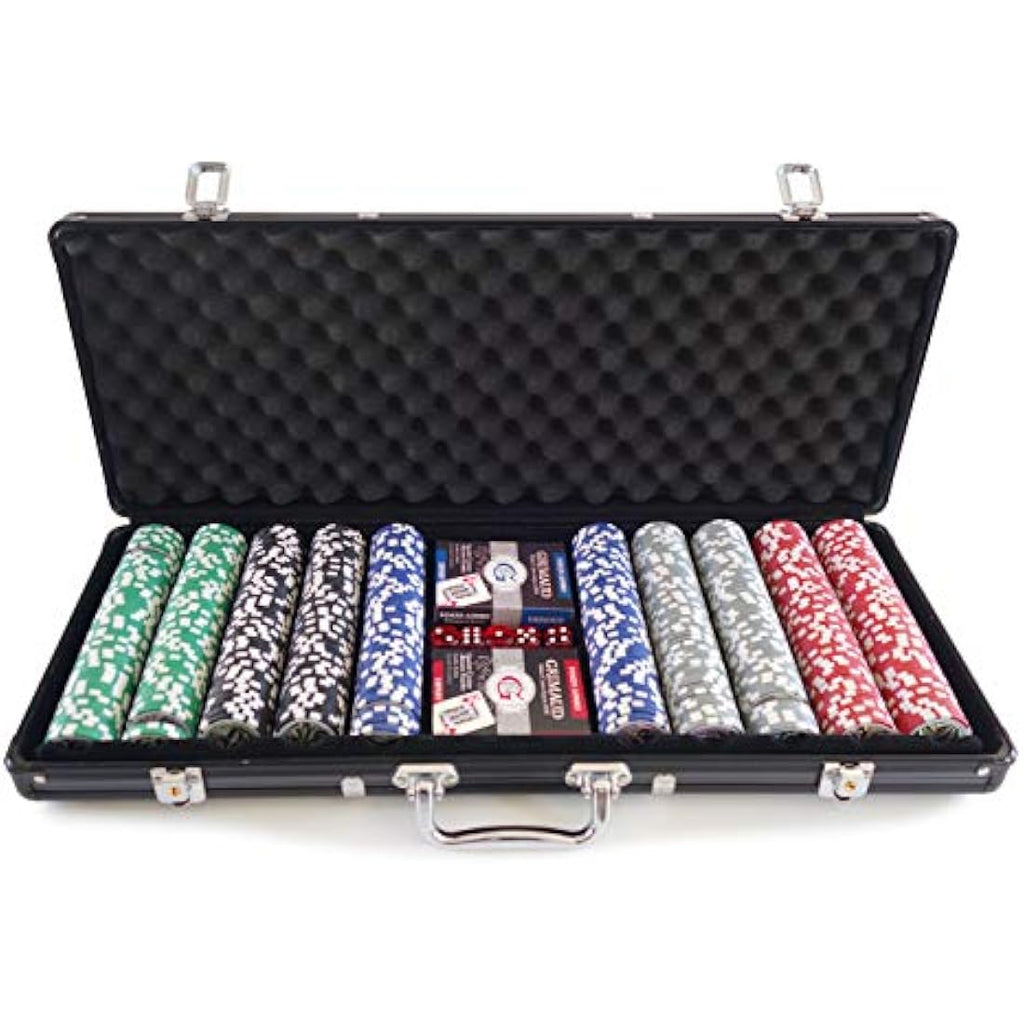 Grimaud World Poker Tour Set | 500 Chips in Black Aluminium Briefcase