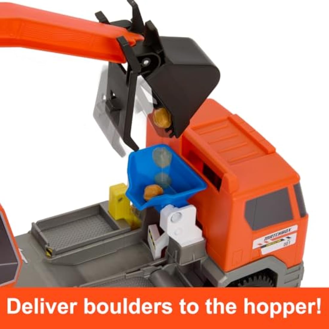 Matchbox Transforming Excavator Toy Truck Playset with 1:64 Vehicle