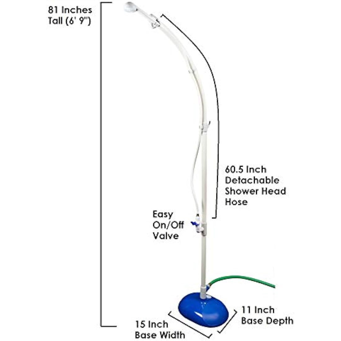 Portable Outdoor Poolside Shower – Weather-Resistant Base