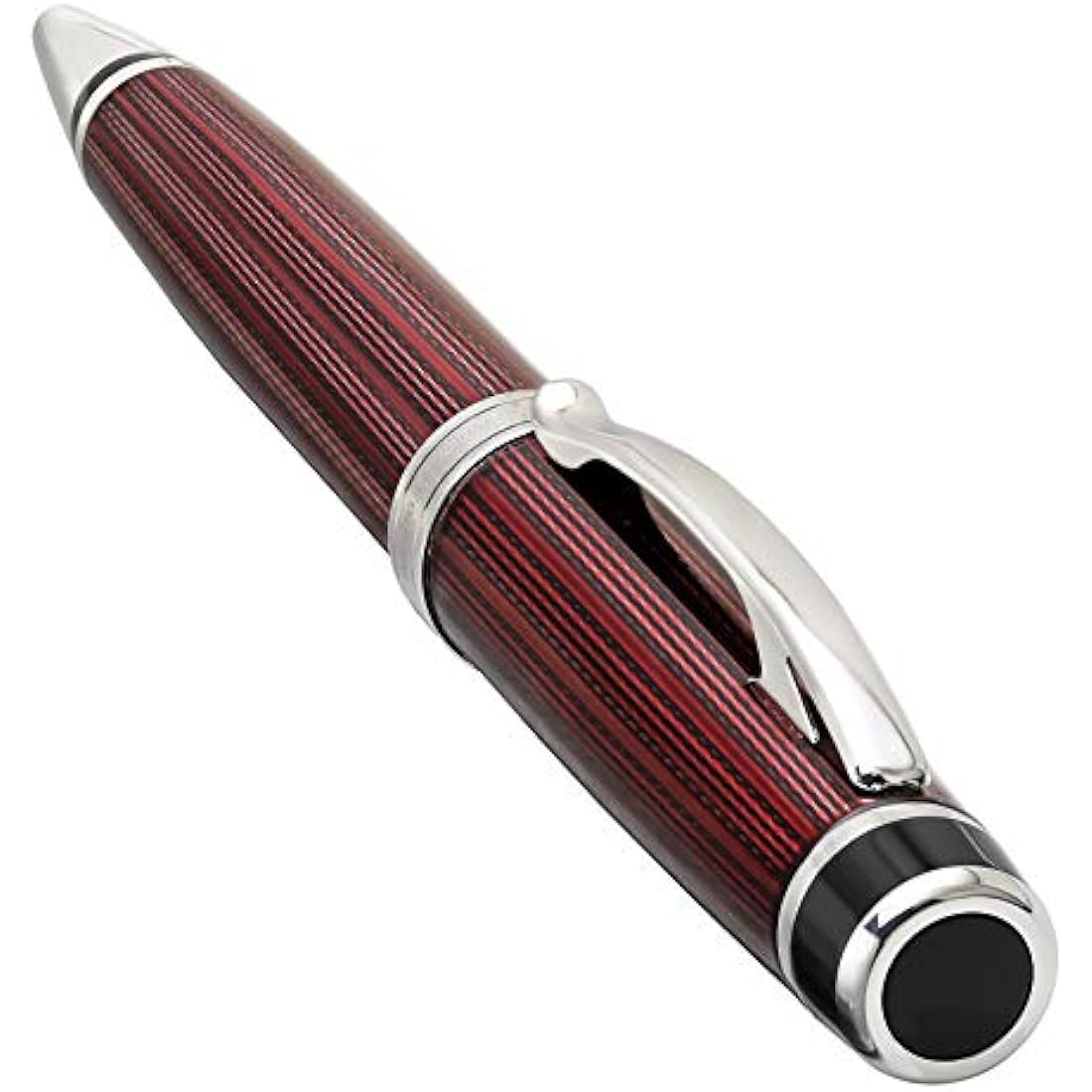 Xezo Incognito Ballpoint Pen | Burgundy Red Lacquer & Platinum Plating
