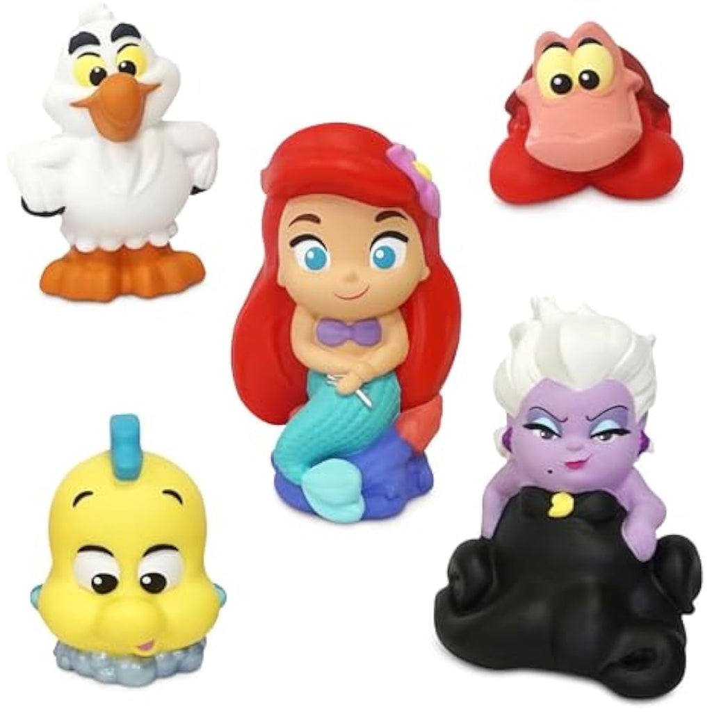 Disney The Little Mermaid Bath Toy Set - 5 Pc. Figure Set with Bucket