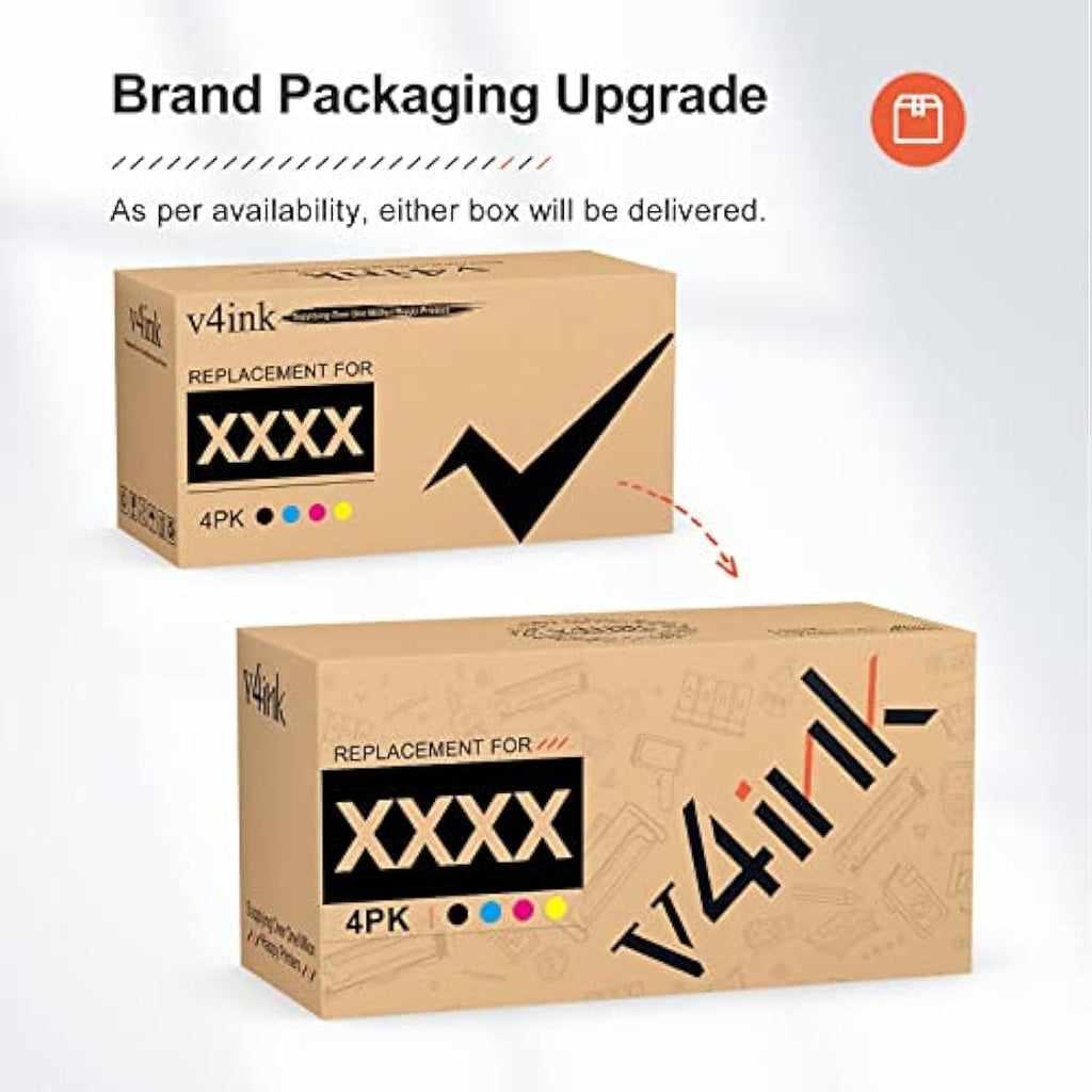 v4ink TN-241 TN-245 Compatible Toner Cartridges for Brother - 4 Pack