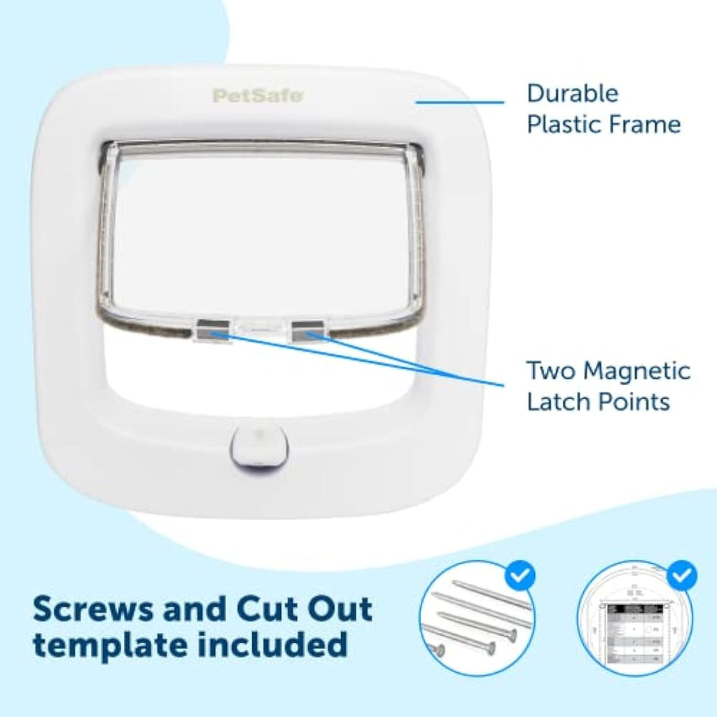 PetSafe Manual-Locking Cat Flap | 4-Way Lock Energy Efficient Door
