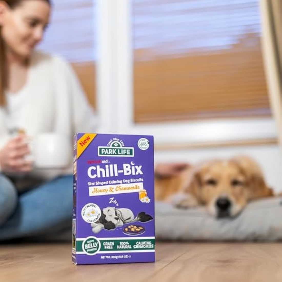 PARK LiFE Chill Bix Calming Dog Biscuits - Grain Free Honey & Chamomile