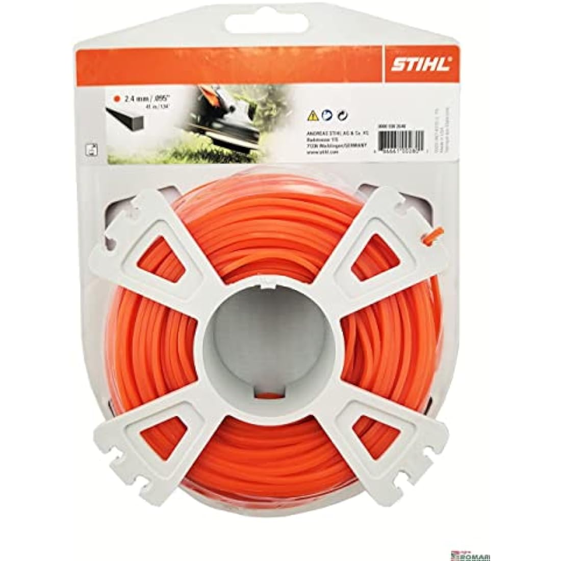 Stihl 2.4 mm x 43 m Square Trimmer Line – Silver Lawnmower Thread