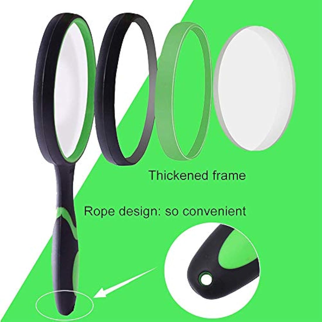 10X Handheld Magnifying Glass – 75mm Shatterproof Reading Lens