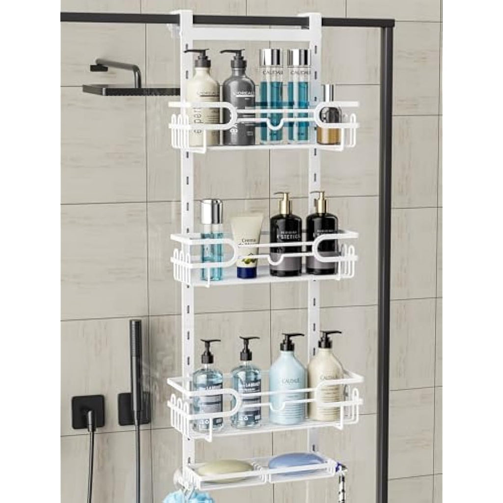 HapiRm Over the Door Shower Caddy – 4-Tier Rustproof Stainless Steel Organizer