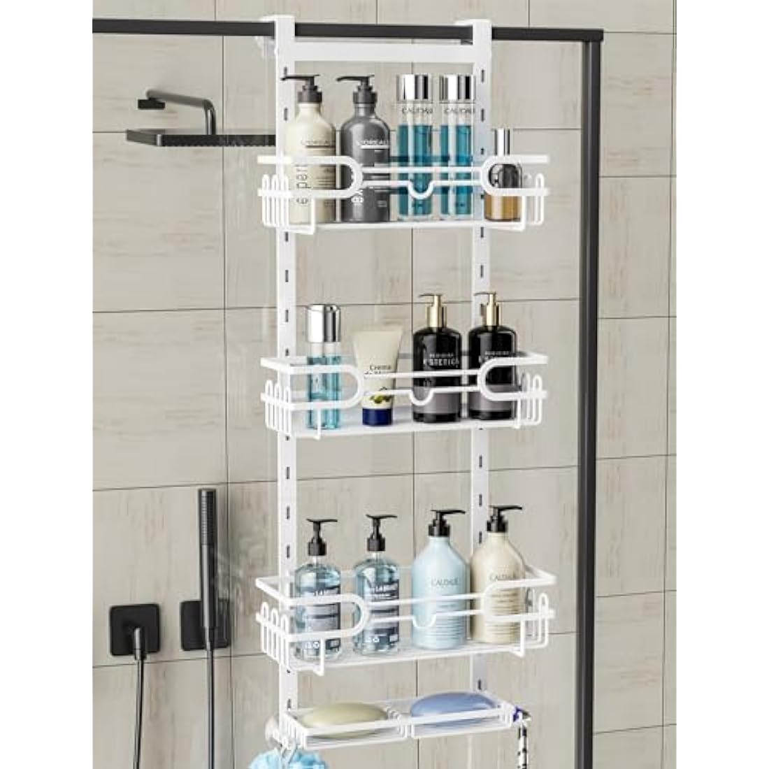 HapiRm Over the Door Shower Caddy – 4-Tier Rustproof Stainless Steel Organizer