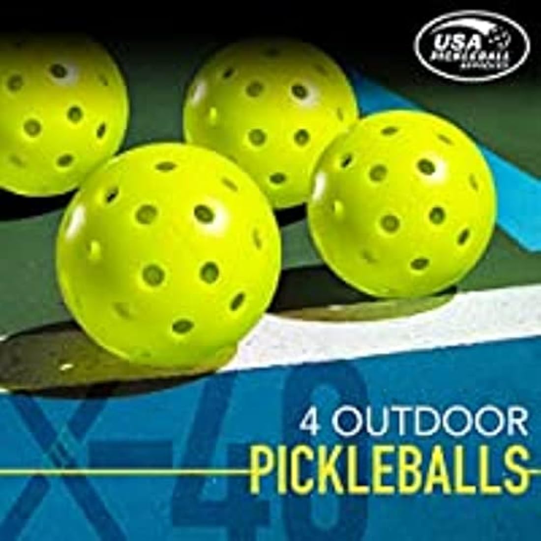 Franklin Sports Official Size Pickleball Net Set with 4 Paddles & Balls