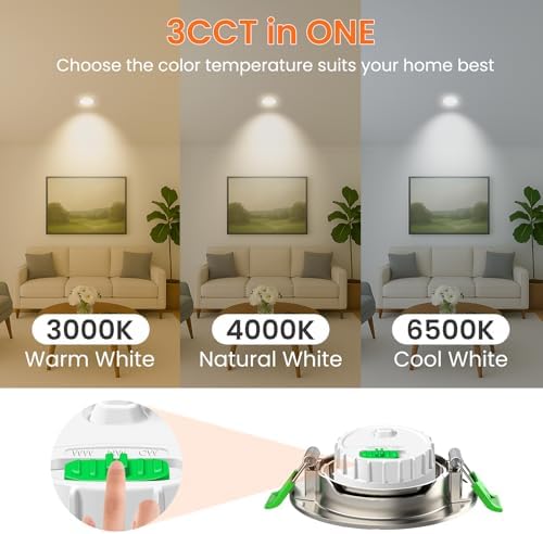 ALUSSO 6W Tilt LED Downlights | 3CCT Dimmable Ultra Slim Recessed Spotlights