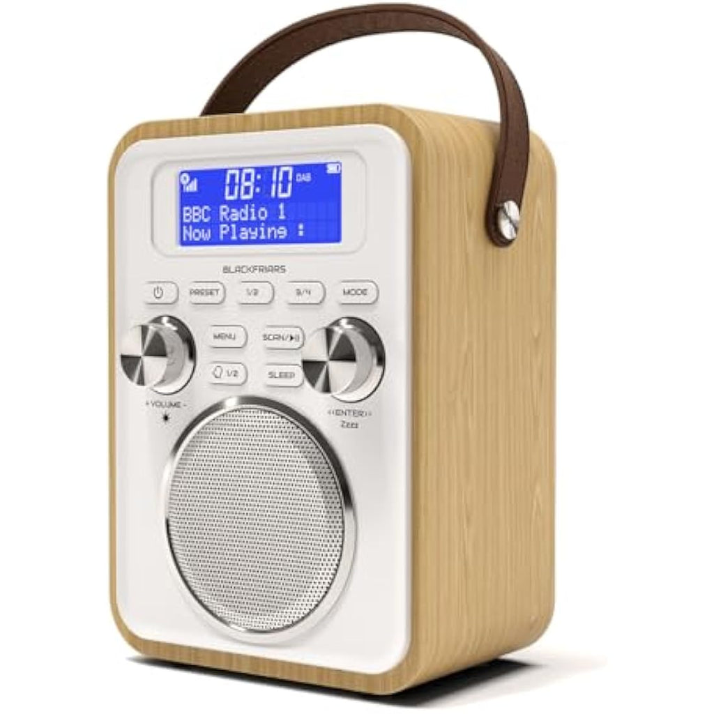 Azatom Blackfriars 2 Portable DAB/DAB+ & FM Radio with Bluetooth – Oak
