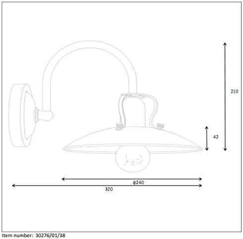 Lucide Römer Wall Light – Cream Metal Dimmable Sconce – Ø 24 cm