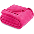 Fleece Blanket – Soft Hot Pink Double Bed Throw, 230x168 CM