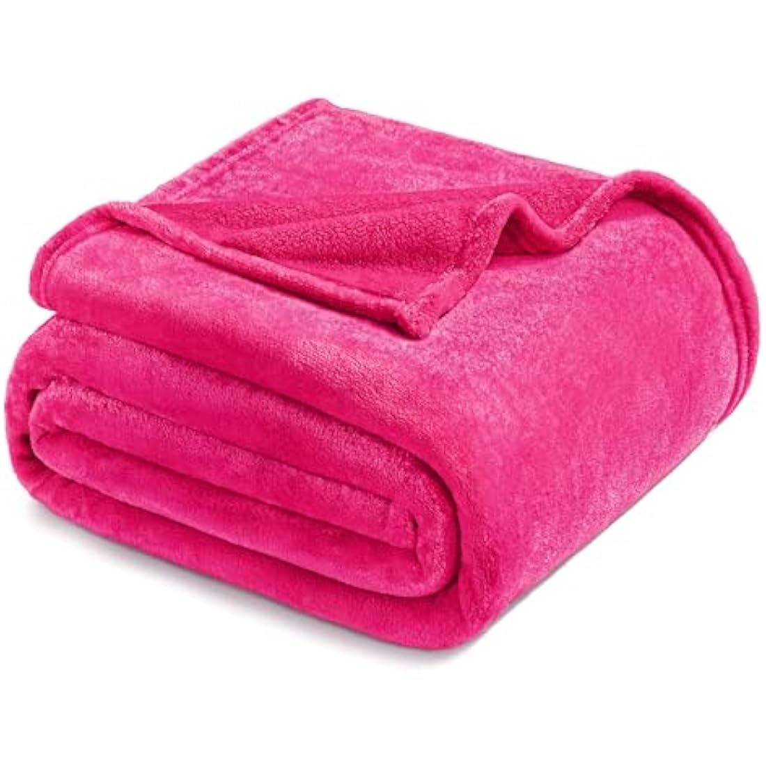 Fleece Blanket – Soft Hot Pink Double Bed Throw, 230x168 CM