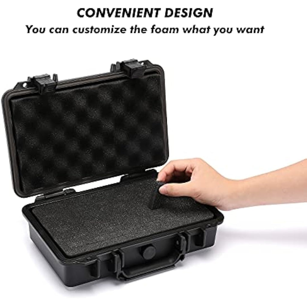 CASOMAN 11.5-Inch Waterproof Hard Case with Customizable Foam | IP67