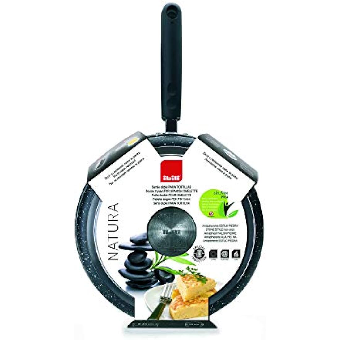 IBILI Natura Omelette Pan – 20cm Non-Stick Induction Stone Coating
