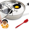 Eggssentials 6-Cup Egg Poacher Pan – Nonstick Stainless Steel Induction