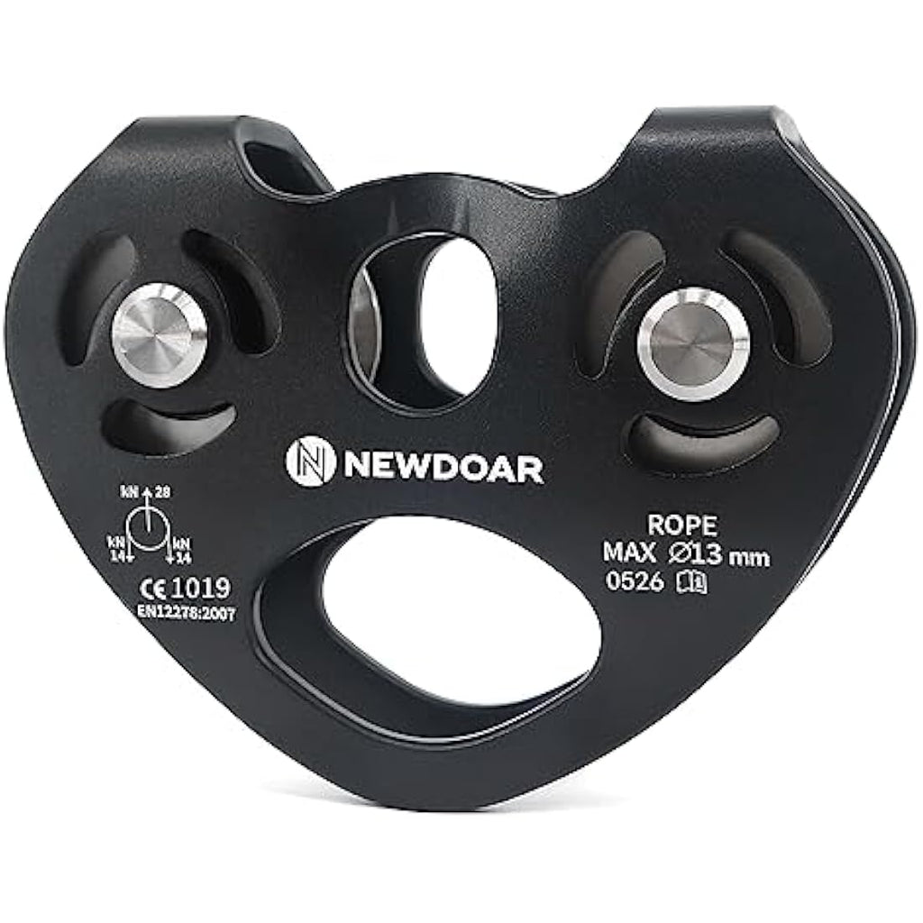 NewDoar 28KN Tandem Double Speed Pulley | Stainless Steel Zipline Trolley