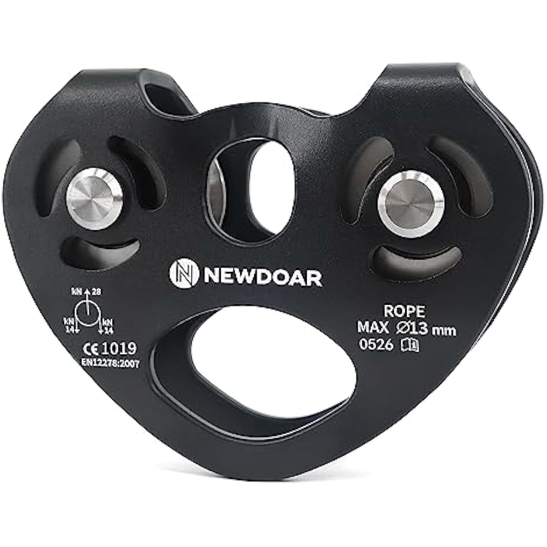 NewDoar 28KN Tandem Double Speed Pulley | Stainless Steel Zipline Trolley