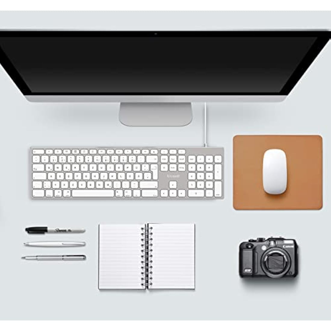 Aluminum Wired Mac Keyboard with Numeric Keypad – Silver