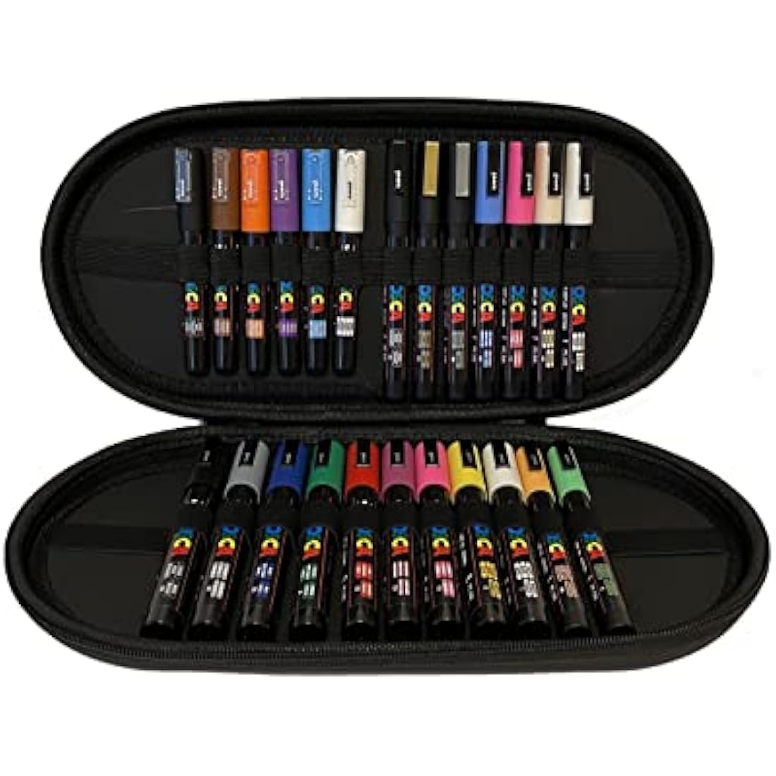POSCA Water-Based Paint Markers – Set of 24 Vibrant Colors with Travel Case
