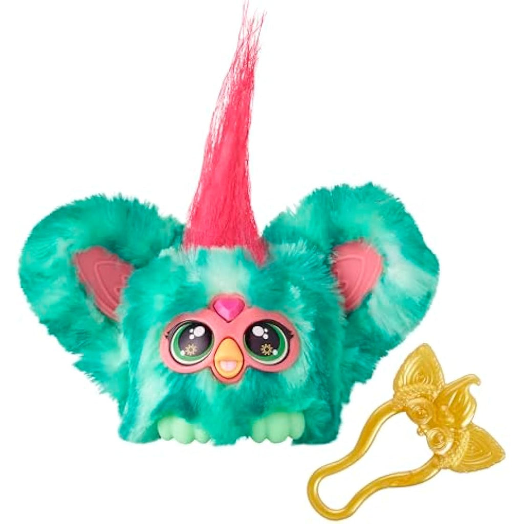 Furby Furblets Mello-Nee Mini Electronic Plush Toy | Red Musical Keychain
