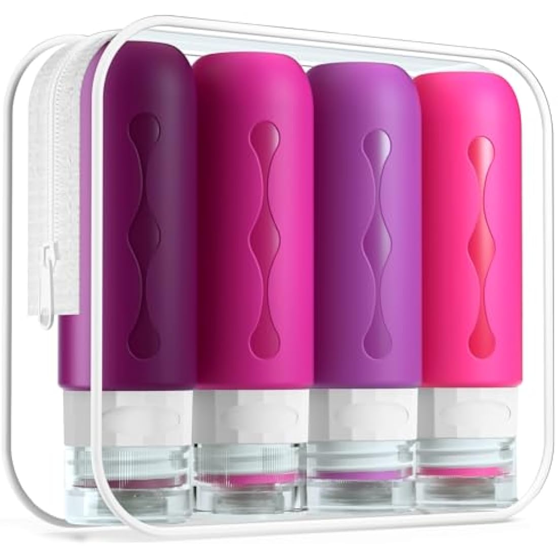 Jolof Store Silicone Travel Bottles | 4 Pack Leakproof TSA Approved 90ml