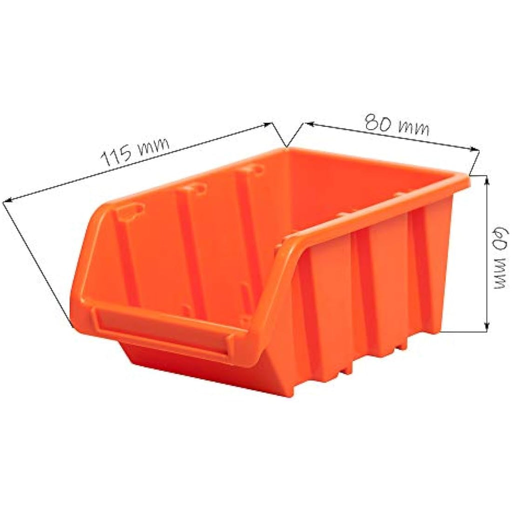 100-Piece XS Storage Bin Set with Wall Mounted Louvre Panel