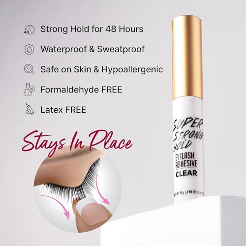 i•ENVY Super Strong Hold Eyelash Adhesive – Waterproof Clear Lash Glue