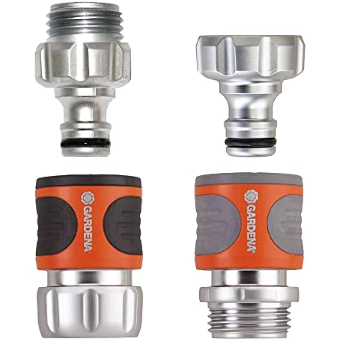 Gardena Premium Metal Quick Connector Starter Set – 4 Piece Kit