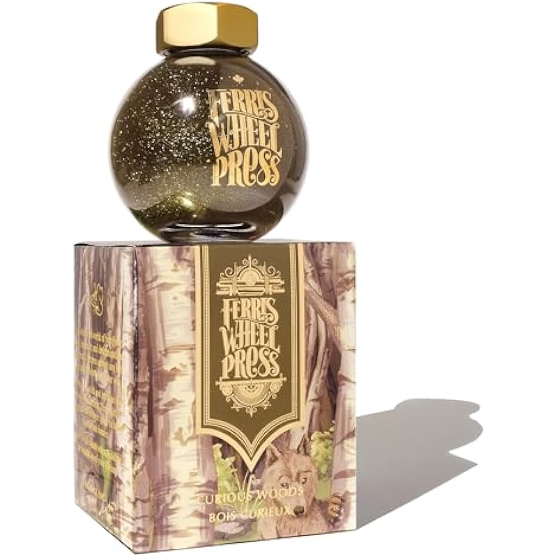 Ferris Wheel Press Fountain Pen Ink | Ash Brown Duochrome Shimmer | 85ml